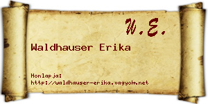Waldhauser Erika névjegykártya
