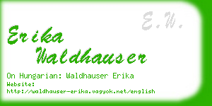 erika waldhauser business card